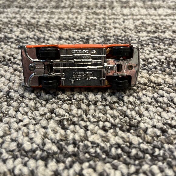 Pair (2) VTG Ertl Orange 57 Chevy Bel Air 1/64 Die-cast Car Open Doors Hong Kong - Picture 9 of 16